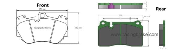 CCB Brake Pad set  for Lamborghini