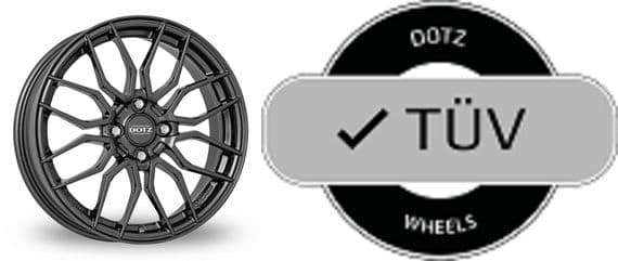 Dotz TÜV Approved LimeRock Gun Metal  16X6.5 Wheels ET35 or ET45
