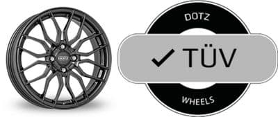Dotz TÜV Approved LimeRock Gun Metal  17x 7 ET45 Wheels