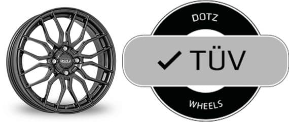 Dotz TÜV Approved LimeRock Gun Metal  17x 7 ET45 Wheels