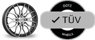 Dotz TÜV Approved LimeRock Gun Metal Polished  17 X7  ET45 Wheels