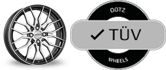 Dotz TÜV Approved LimeRock Gun Metal Polished  17 X7  ET45 Wheels