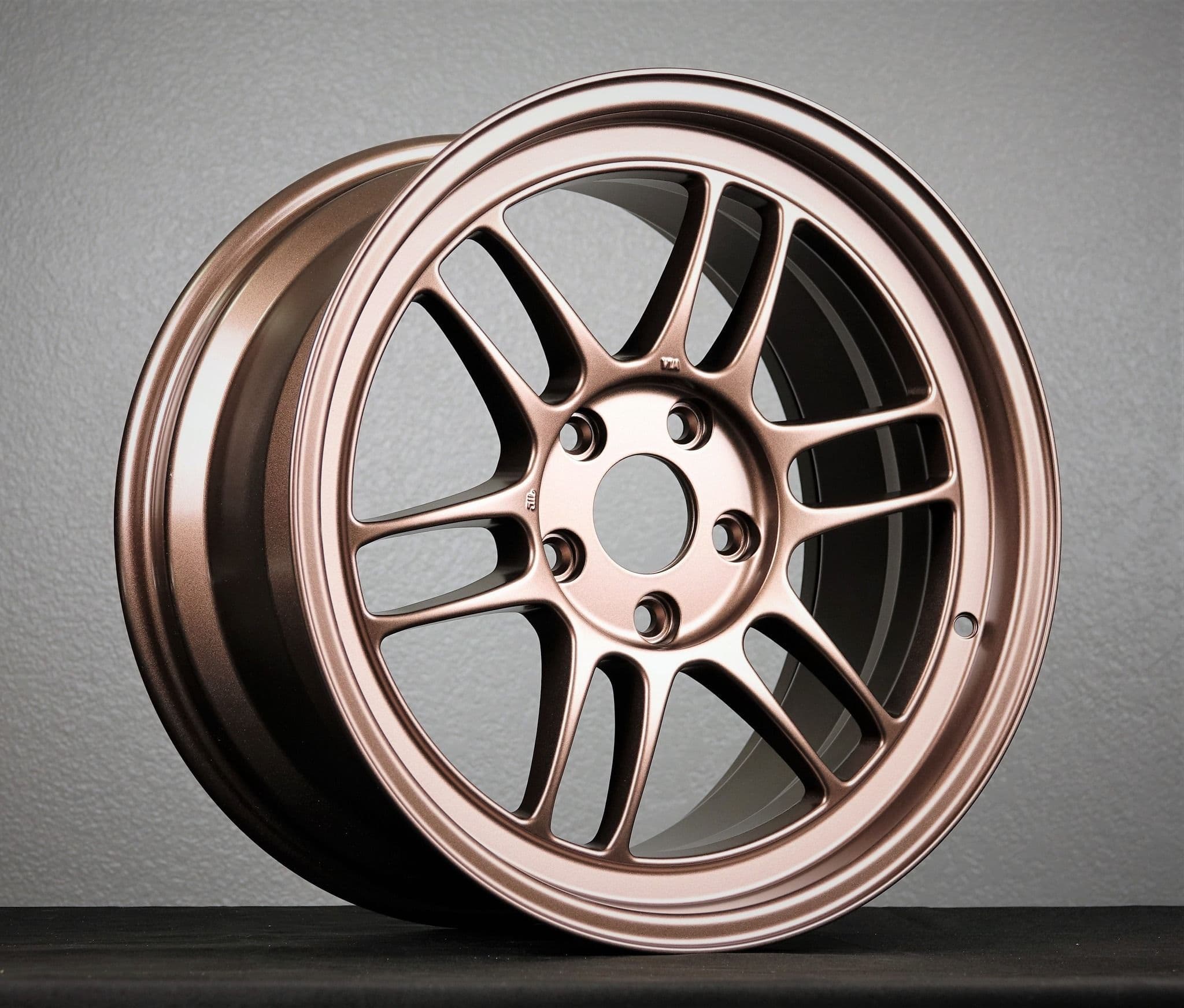 Enkei 17x9 RPF1 wheels in Race Bronze
