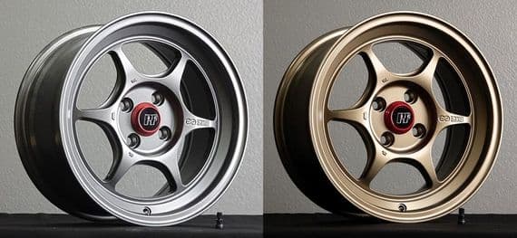 Enkei PF06 15x8 4x100 +35 Gunmetal or Bronze wheels