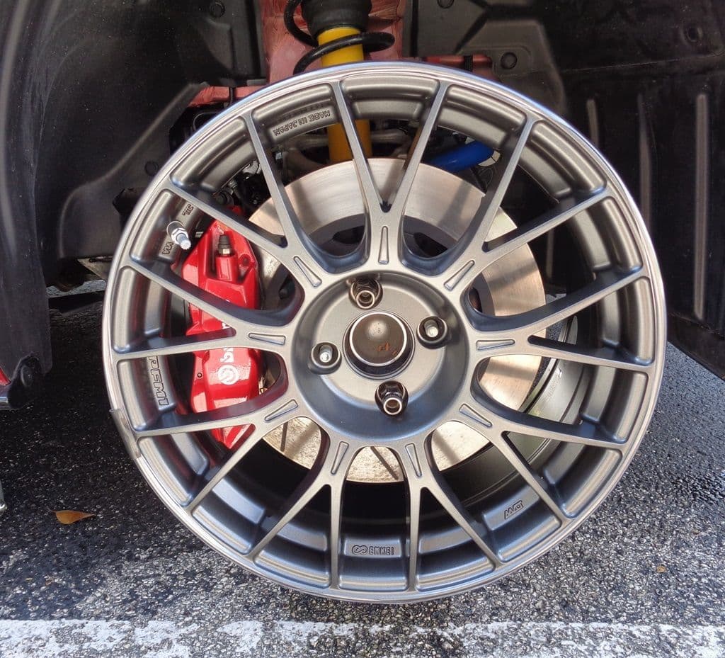 Enkei PFM1 17x8 5 4x100 45 wheels in Dark Silver Gun Metal or Bronze