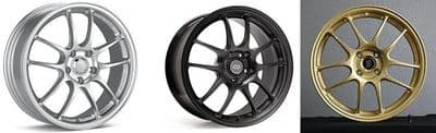 Enkei Racing PF01  17x7  +38mm 4x 100  wheels