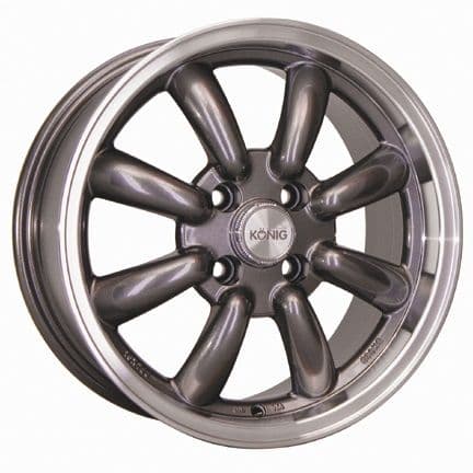 Konig Rewind Graphite 15x 7 Wheel With Machined Lip 40mm konig-rewind-graphite-15x-7-wheel-with-machined-lip-40mm