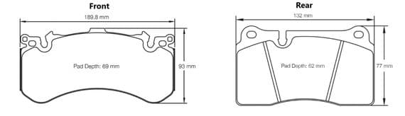 Lamborghini  Aventador Carbon Ceramic Brake Pad Set (2011+ and Audi S6, S7 )