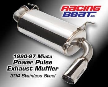 Mazda MX5 1989-1998  1.6-1.8  Racing Beat Power Pulse Single Tip Silencer