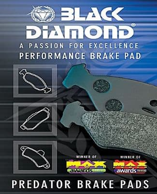 Mazda MX5 NA NB Fast Road  Brake Pads Black Diamond Predator Brake Pads