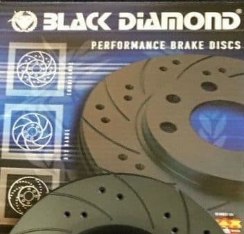 Mazda MX5  NA/NB Performance Brake Discs Drilled and Grooved  by Blackdiamond.