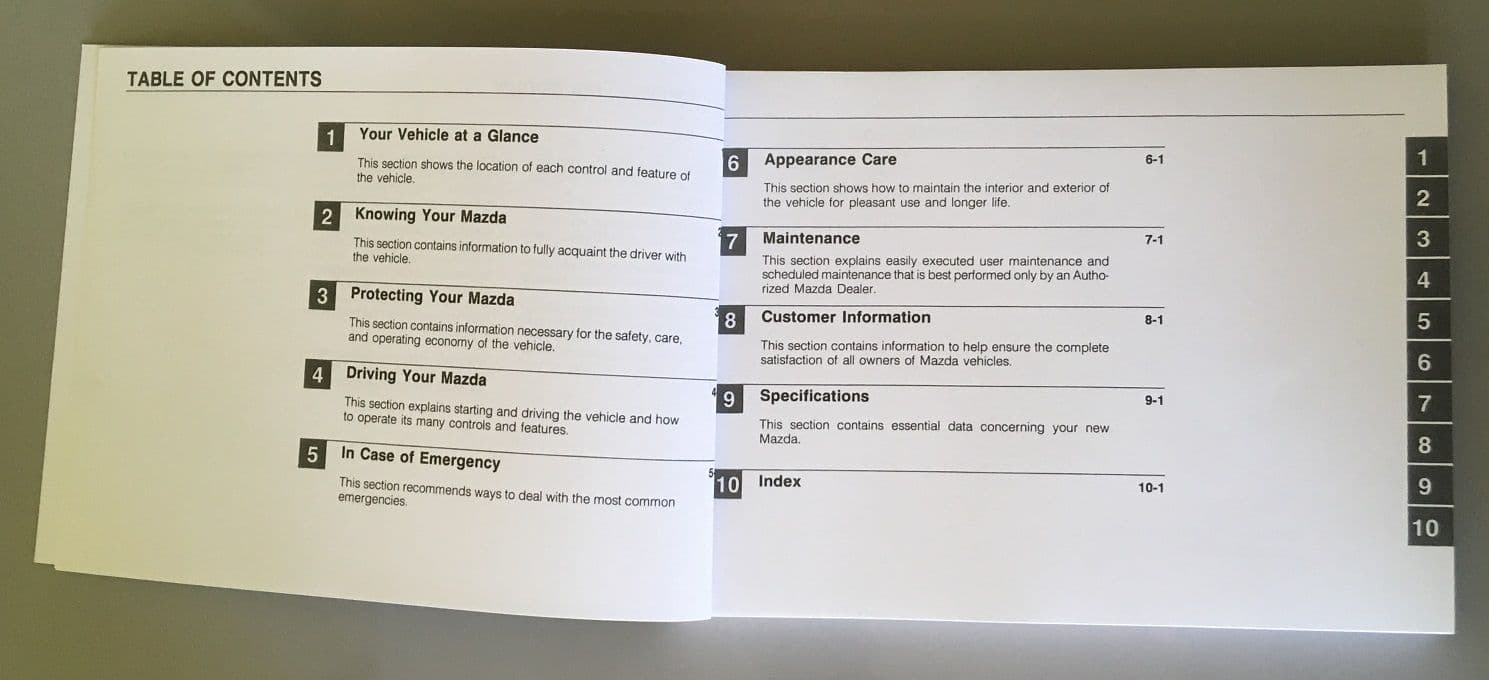 Mazda RX-7 FD Owners Manual UK Version