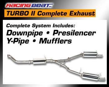 Mazda RX 7 TII (87-91) Racing Beat  REV T11 Complete  Street Legal Exhaust System Turbo II
