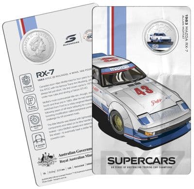Mazda RX7 1983  Memorial coin 60 years Australian Supercars