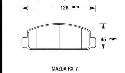 Mazda RX7 FB Front Brake Pads 1982 -1985 Standard replacement pattern ...