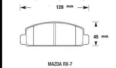 Mazda RX7 FB Front Brake Pads 1982 -1985 Standard replacement pattern Brake Pads