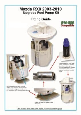 Mazda RX8 Fuel Pump Uprated direct replacement kit 2003 -2011 Including R3 models