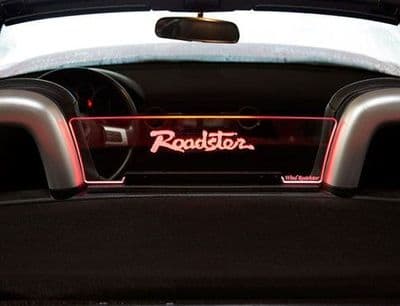 MX5 NC  WindRestrictor wind deflector with Roadster Engraved and RED lights
