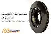 Nissan GTR R35 Brake Discs RacingBrake 2 Piece direct replacement discs  2009-11