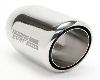 Racing Beat Silencer Tail Pipe tip  3-inch   Universal  double wall round  Angle Tip