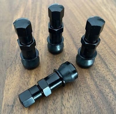 RoadsterSport Black Anodized Aluminum Valve Stems - Set of 4