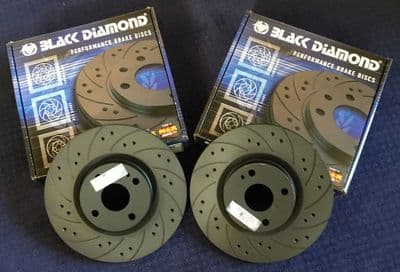 RX8 & R3  DRILLED & GROOVED Brake  Discs Made by Blackdiamond 2003-2012