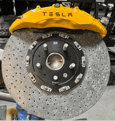 Tesla M3/M3P & Y FRONT CCM (Carbon) Upgrade Disc  and Calliper Kit