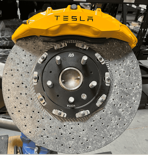 Tesla M3/M3P & Y FRONT CCM (Carbon) Upgrade Disc  and Calliper Kit