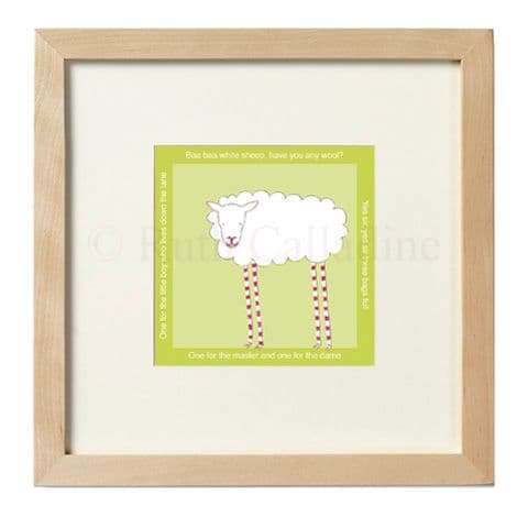 Baa Baa White Sheep Nursery Rhyme Picture