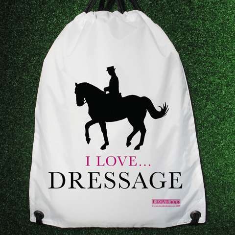 I LOVE ... DRESSAGE Drawstring Bag