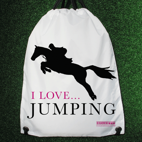 I LOVE ... JUMPING Drawstring Bag