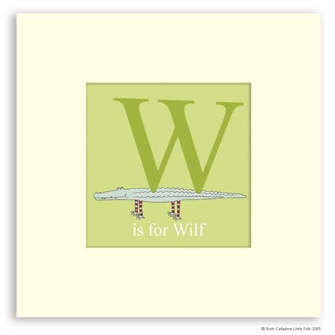 Personalised Alligator Print - Snap the Little Alligator Ready to Frame Mounted Alphabet Print