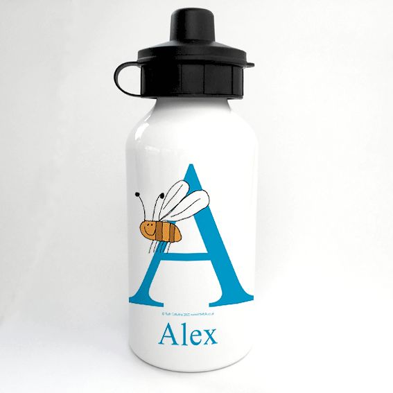 Personalised Alphabet Water Bottle - Buzz the Little Bee