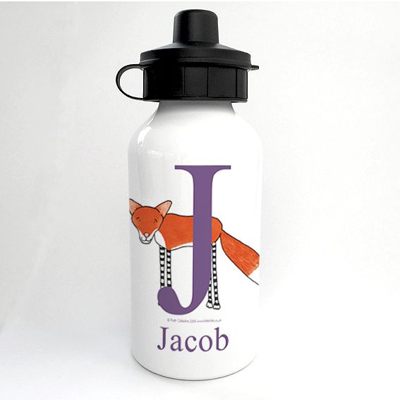Personalised Alphabet Water Bottle - Dash the Little Fox