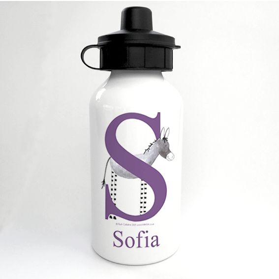 Personalised Alphabet Water Bottle - Ears the Little Donkey