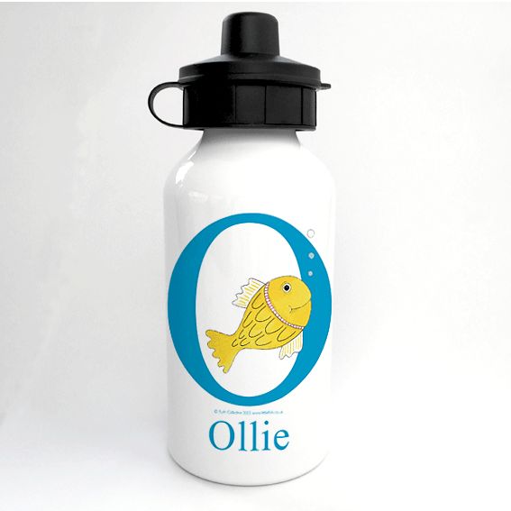 Personalised Alphabet Water Bottle - Fins the Little Fish