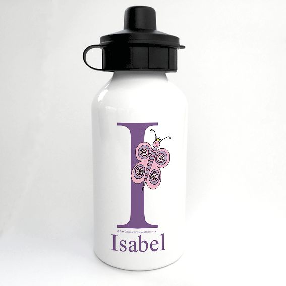Personalised Alphabet Water Bottle - Flutter the Little Butterfly