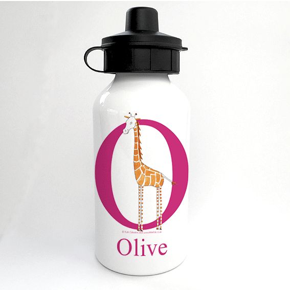 Personalised Alphabet Water Bottle - Long Legs the Little Giraffe
