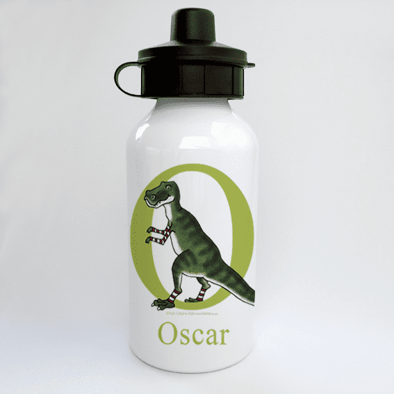 Personalised Alphabet Water Bottle - Roar the Little Dinosaur