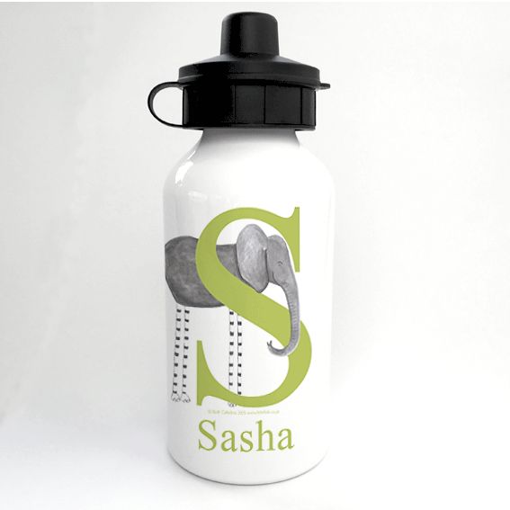 Personalised Alphabet Water Bottle - Squirt the Little Elephant