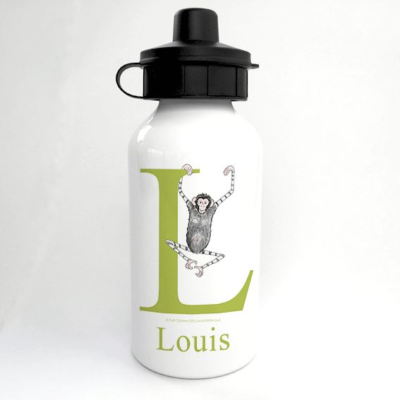 Personalised Alphabet Water Bottle - Swing the Little Chimp