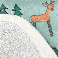 Personalised Bib - Winter Woodland Friends in Blue