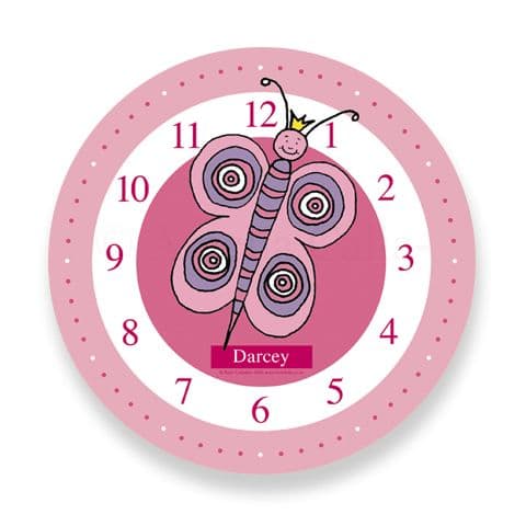 Personalised Butterfly Clock - Flutter the Little Butterfly