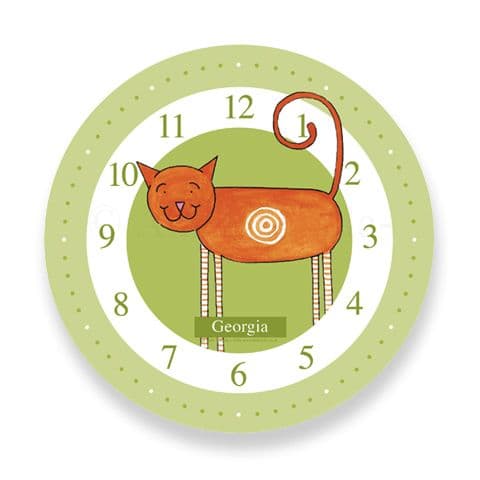 Personalised Cat Clock - Target the Little Cat