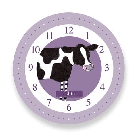 Personalised Cow Clock - Moo Moo the Little Cow