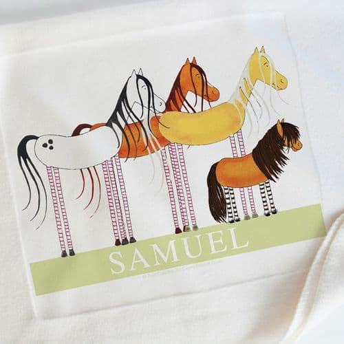 Personalised Cuddly Fleece Baby Blankets - Pony Friends