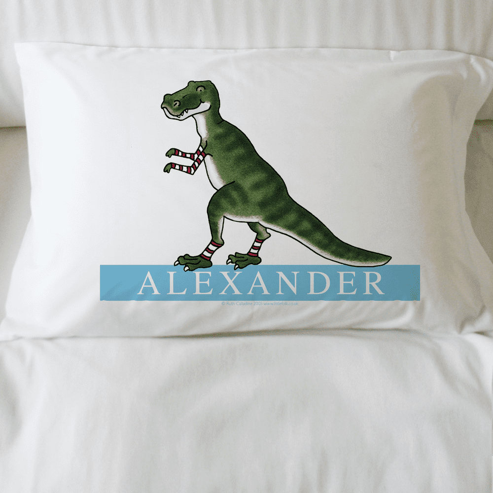 Dinosaur Pillowcases Personalised Dinosaur Pillowcase Roar The