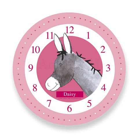Personalised Donkey Clock - Ears the Little Donkey