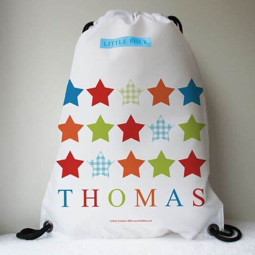 Personalised Drawstring Bag - Bright Stars