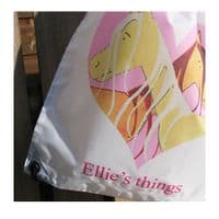 Personalised Drawstring Pony Love Heart Bag